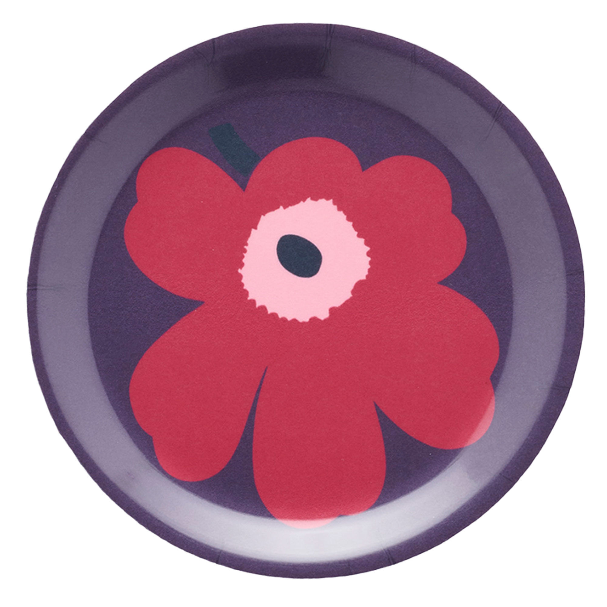Marimekko Unikko Glasunderlag  -pak  11 Cm  Rød Lilla