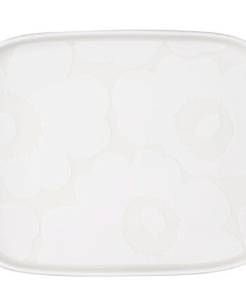 Marimekko Unikko Rektangulært Fad 15   12 Cm  Hvid Off-white