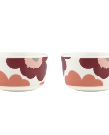 Marimekko Unikko Skål     Dl  Hvid Cherry Rød     Stk