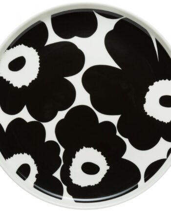 Marimekko Unikko Tallerken  20 Cm  Hvid Sort