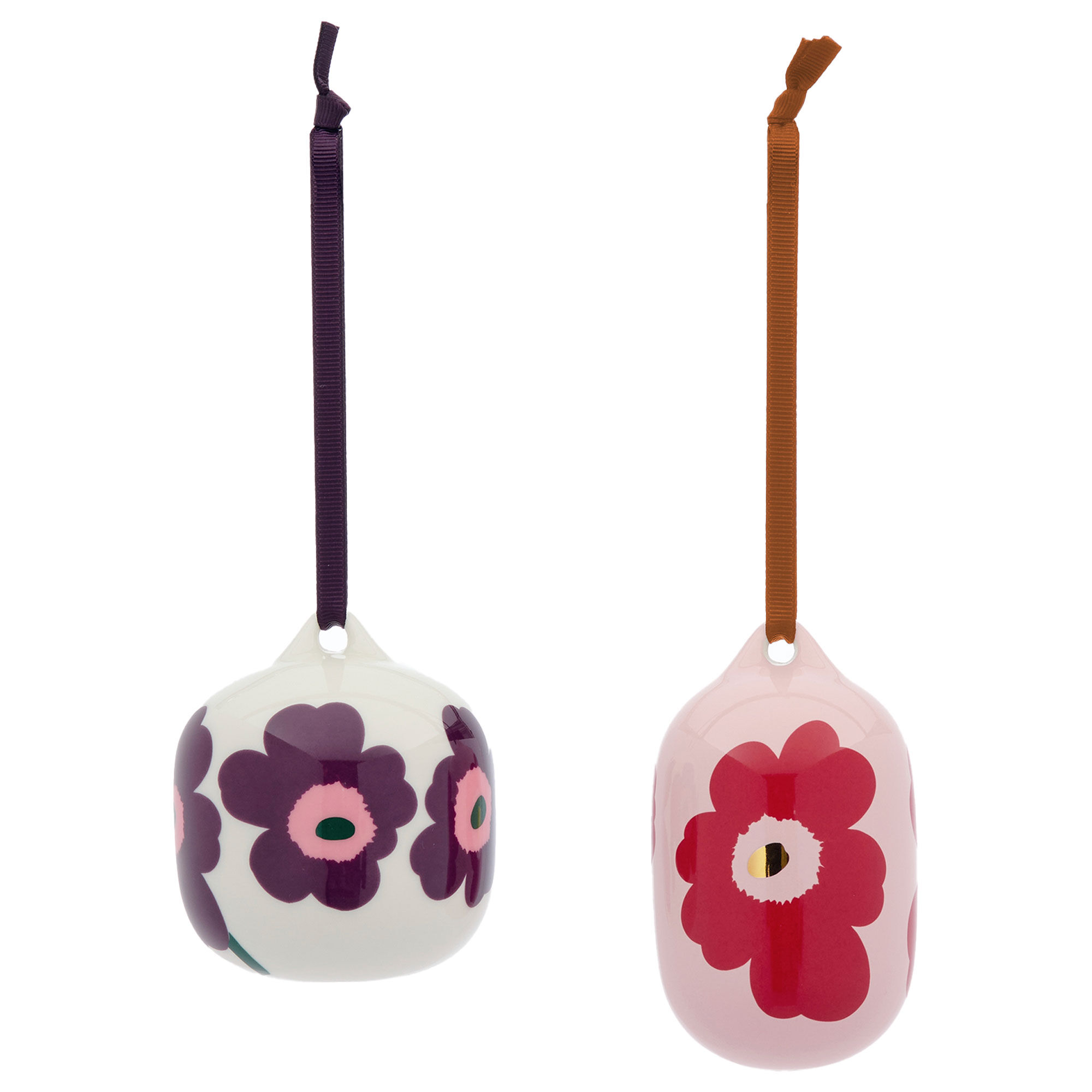 Marimekko Unikko-ornament   -pak  Pink Cranberry