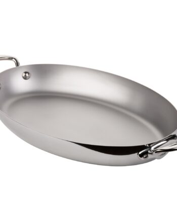 Mauviel Cook Style Oval Pande   Rustfrit Stål