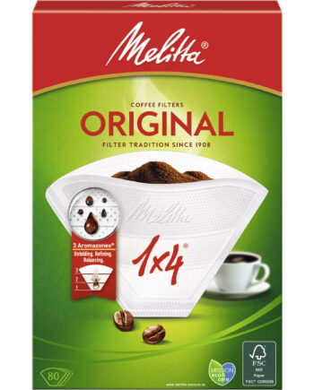Melitta 1x4 80 Kaffefiltre  Hvid