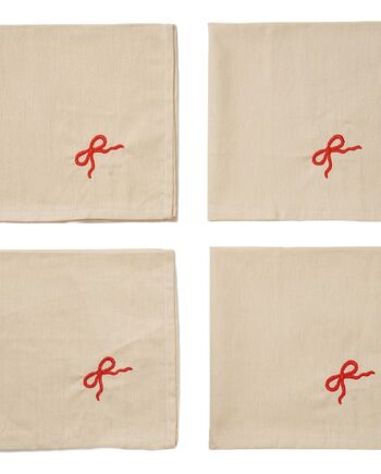 Midnatt Bow Servietter 40x40 Cm  -pak
