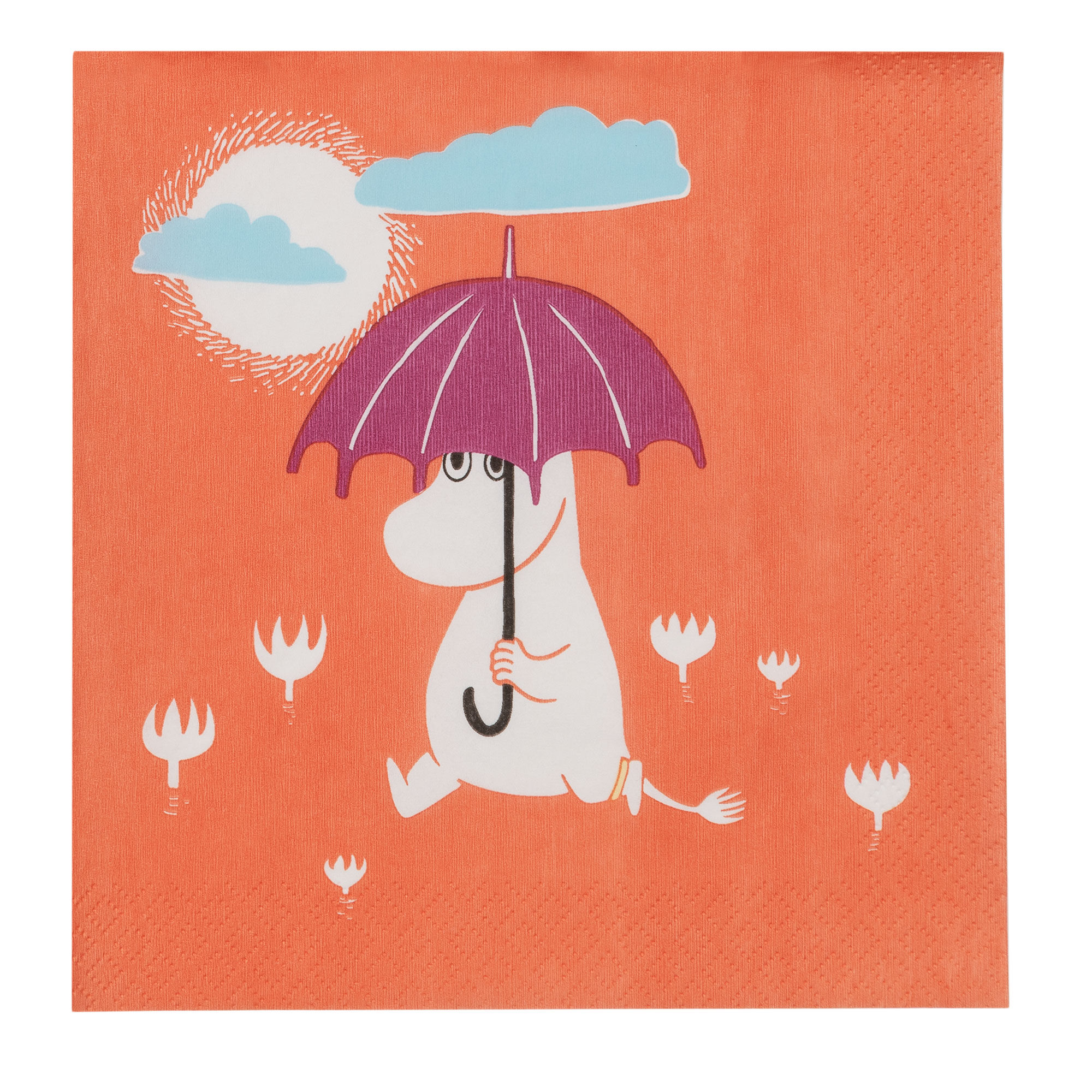 Moomin Arabia Under Paraplyen Papirserviet 33 Cm  Koral