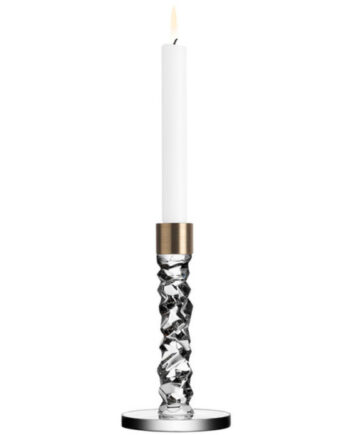 Orrefors Carat Lysestage Messing  18 3cm