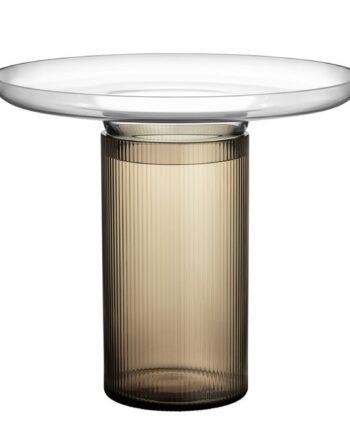 Orrefors Ensemble Vase 22 Cm  Brown Grey
