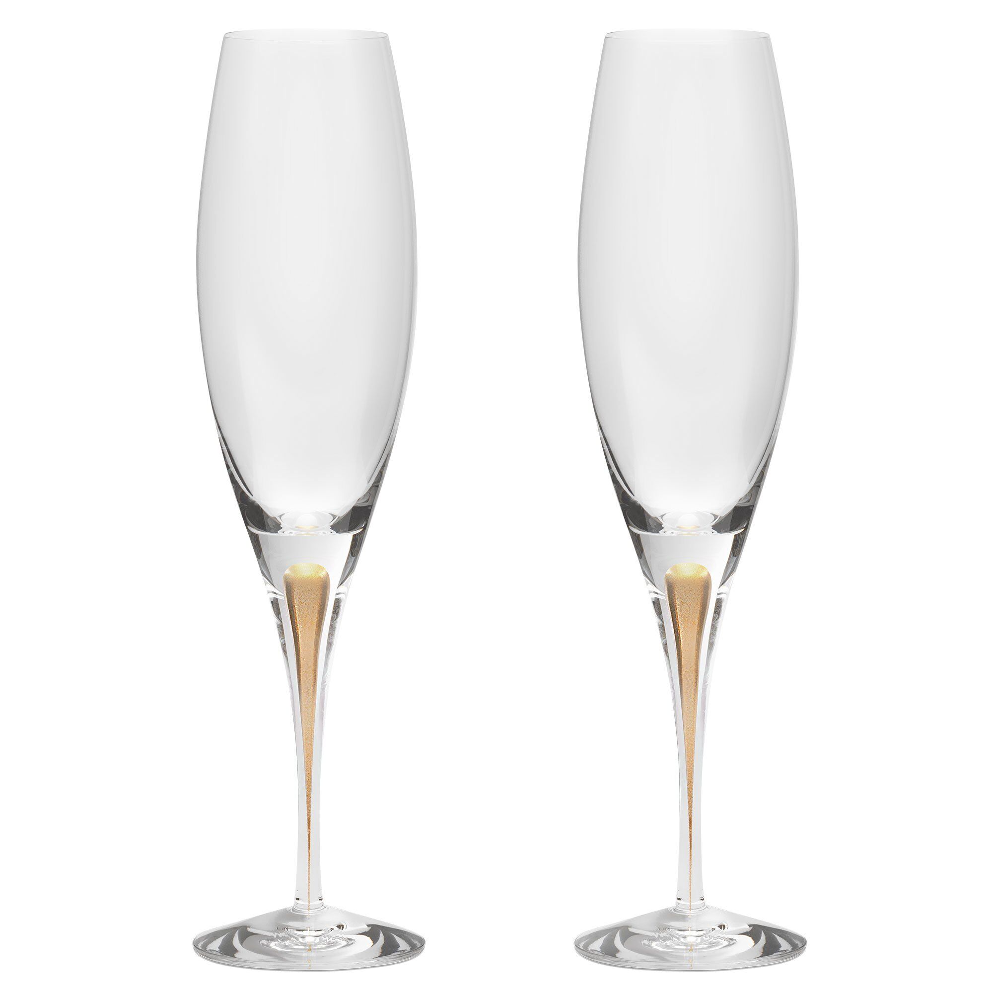 Orrefors Intermezzo Champagneglas Guld    Stk