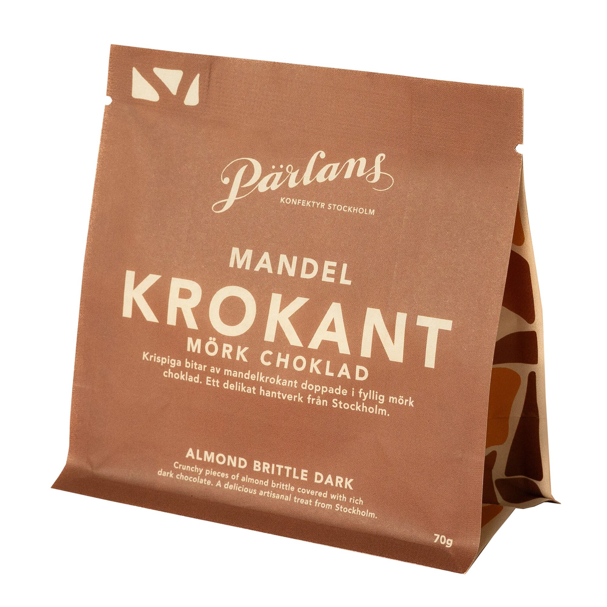 Pärlans Mørk Chokolade 70    Krokant Med Mandler