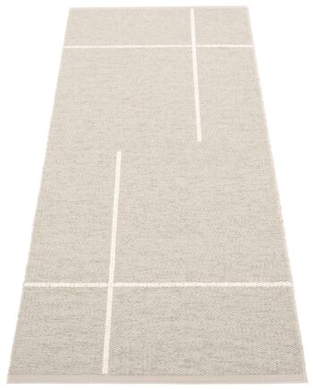 Pappelina Gulvtæppe Fred  70   270 Cm  Linen Vanilla