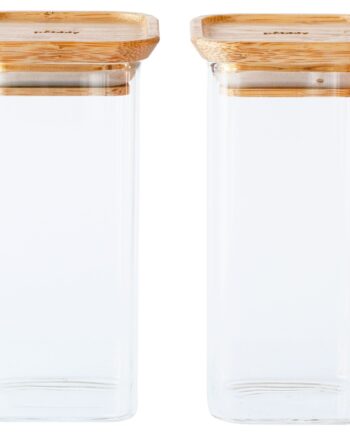 Pebbly Opbevaringsglas Med Bambuslåg Small    Stk
