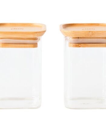 Pebbly Opbevaringsglas Med Bambuslåg  -small    Stk