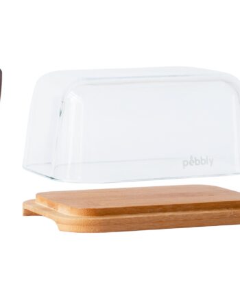 Pebbly Smørboks Og Smørkniv  Bambus