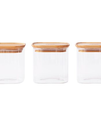 Pebbly Stabelbar Opbevaringsglas 800 Ml  Bambus Glas    Stk
