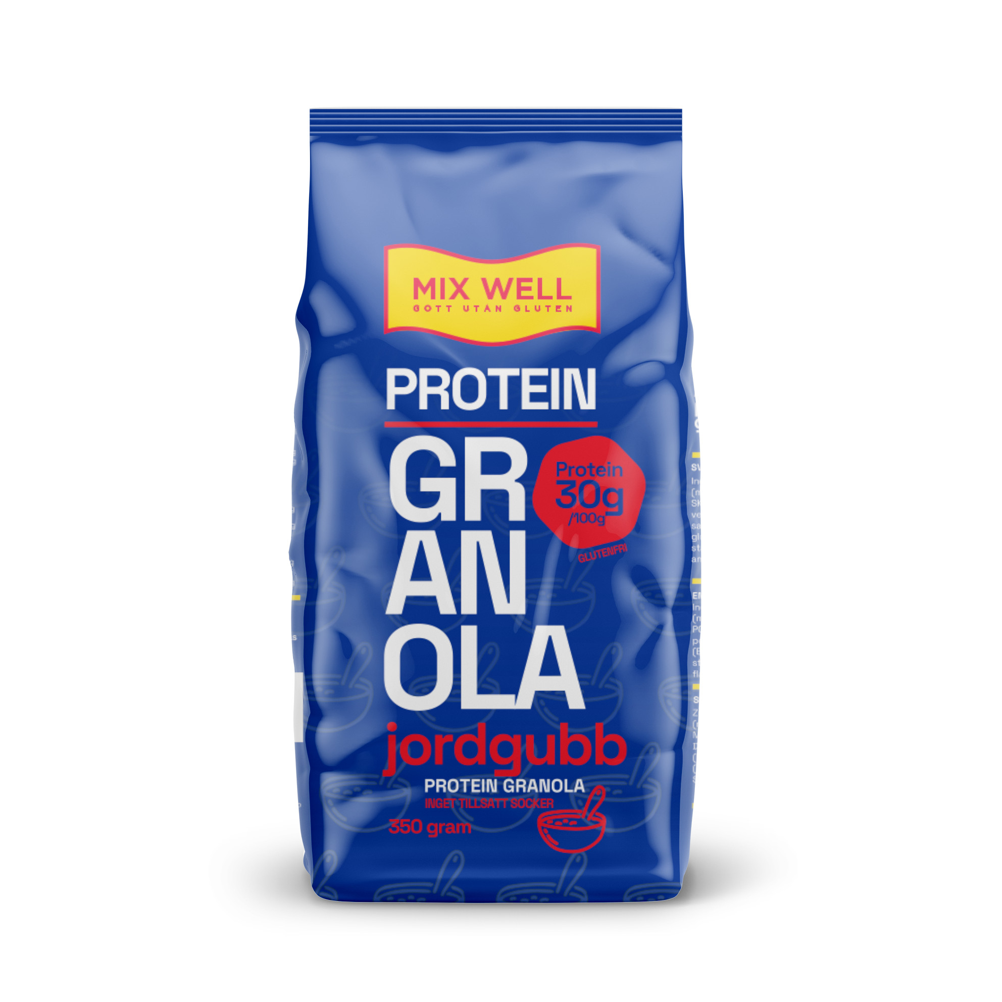 Protein Granola Jordbær Mix Well 456