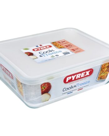 Pyrex Cook   Freeze Madkasse Glasform Med Låg      Liter