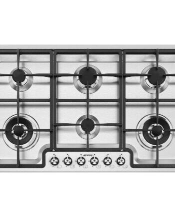 Smeg 90cm Gaskogeplade   Rustfrit Stål