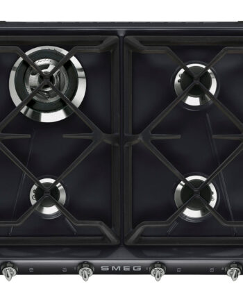 Smeg 59   Cm Victoria Design Gaskogeplade  Sort