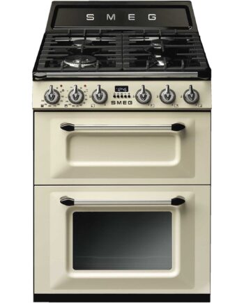 Smeg 60cm Victoria Gaskomfur Med   Ovne  Creme