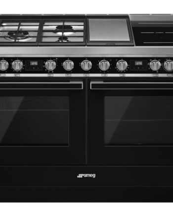 Smeg Cpf120igmpl Portofino Gas- Induktionskomfur  Sort