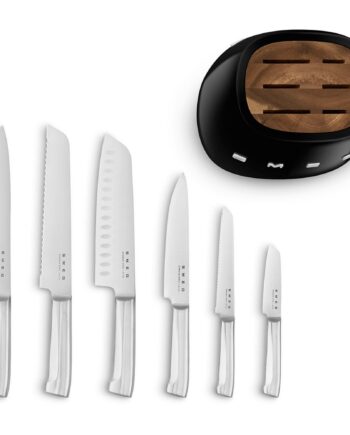 Smeg Knivblok Med Knive   Stk  Sort