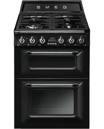 Smeg Tr62bl 60 Cm Victoria Gaskomfur Med   Ovne  Sort