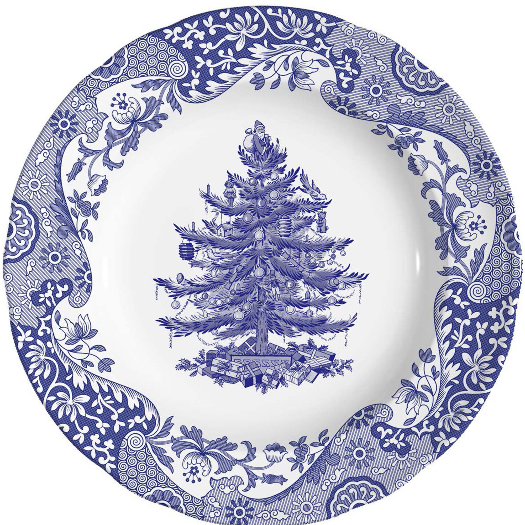 Spode Blue Italian Christmas Tree Tallerken 20 Cm