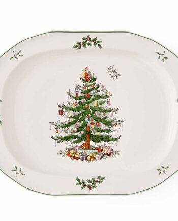 Spode Christmas Tree Ovalt Fad
