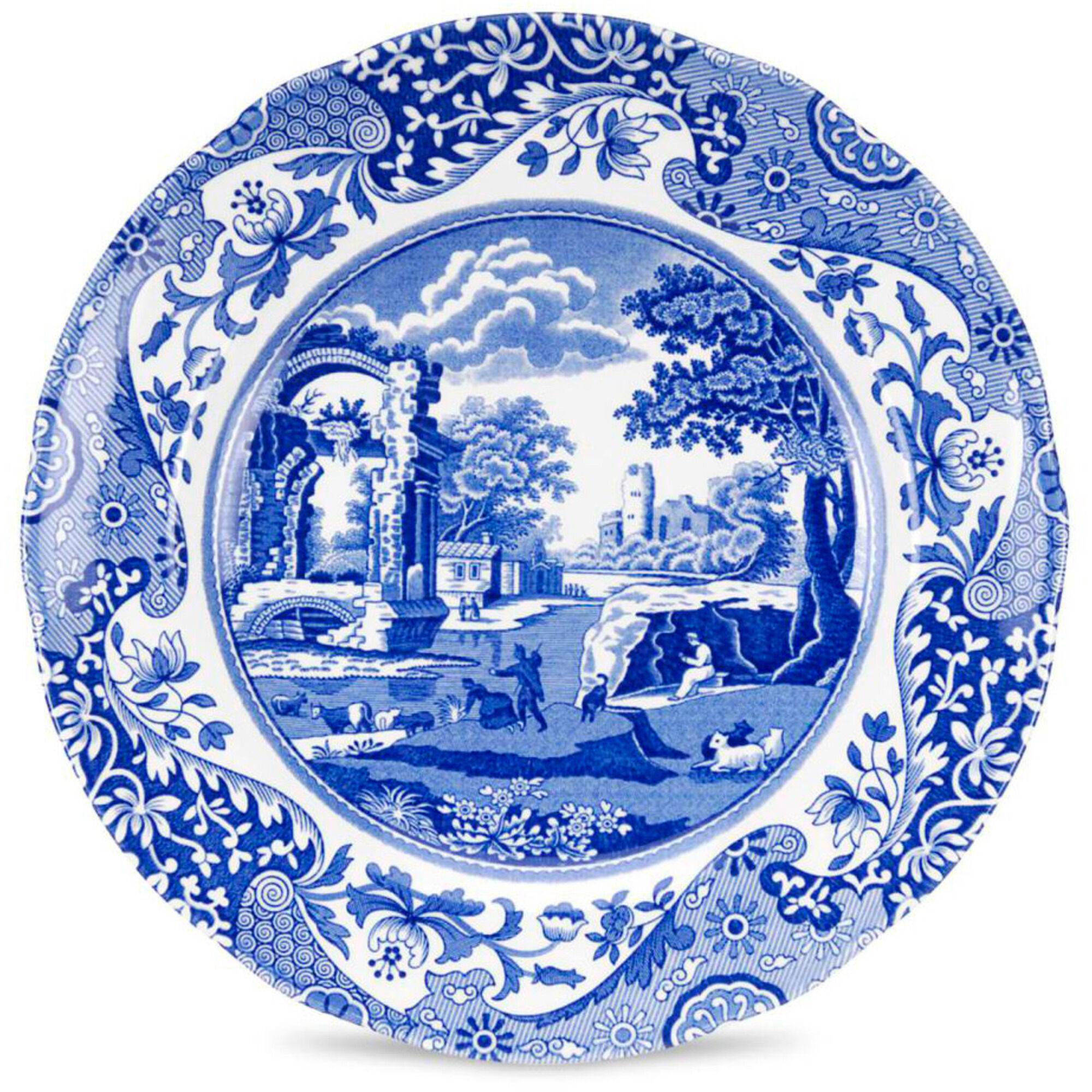 Spode Desserttallerken 39 Blue Italian 39 20 Cm