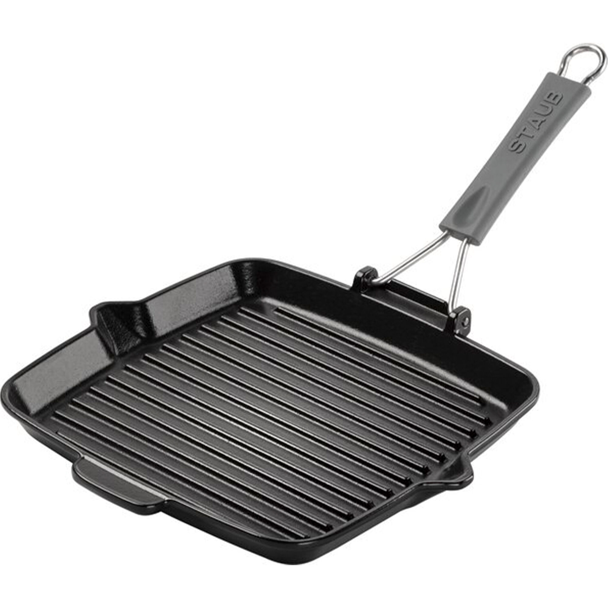 Staub Grillpande   Støbejern 24   24 Cm  Sort