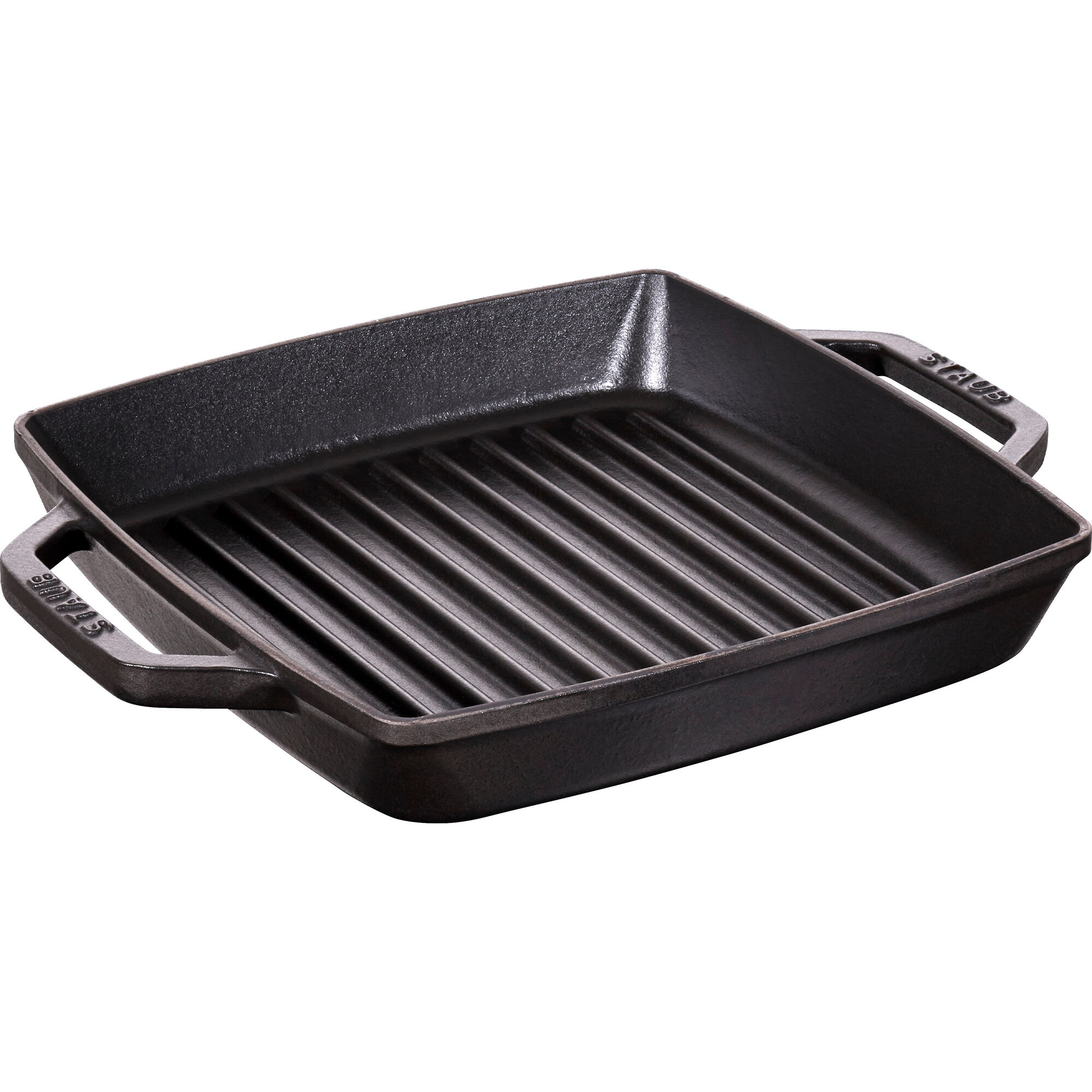 Staub Grillpande   Støbejern 23   23 Cm  Sort