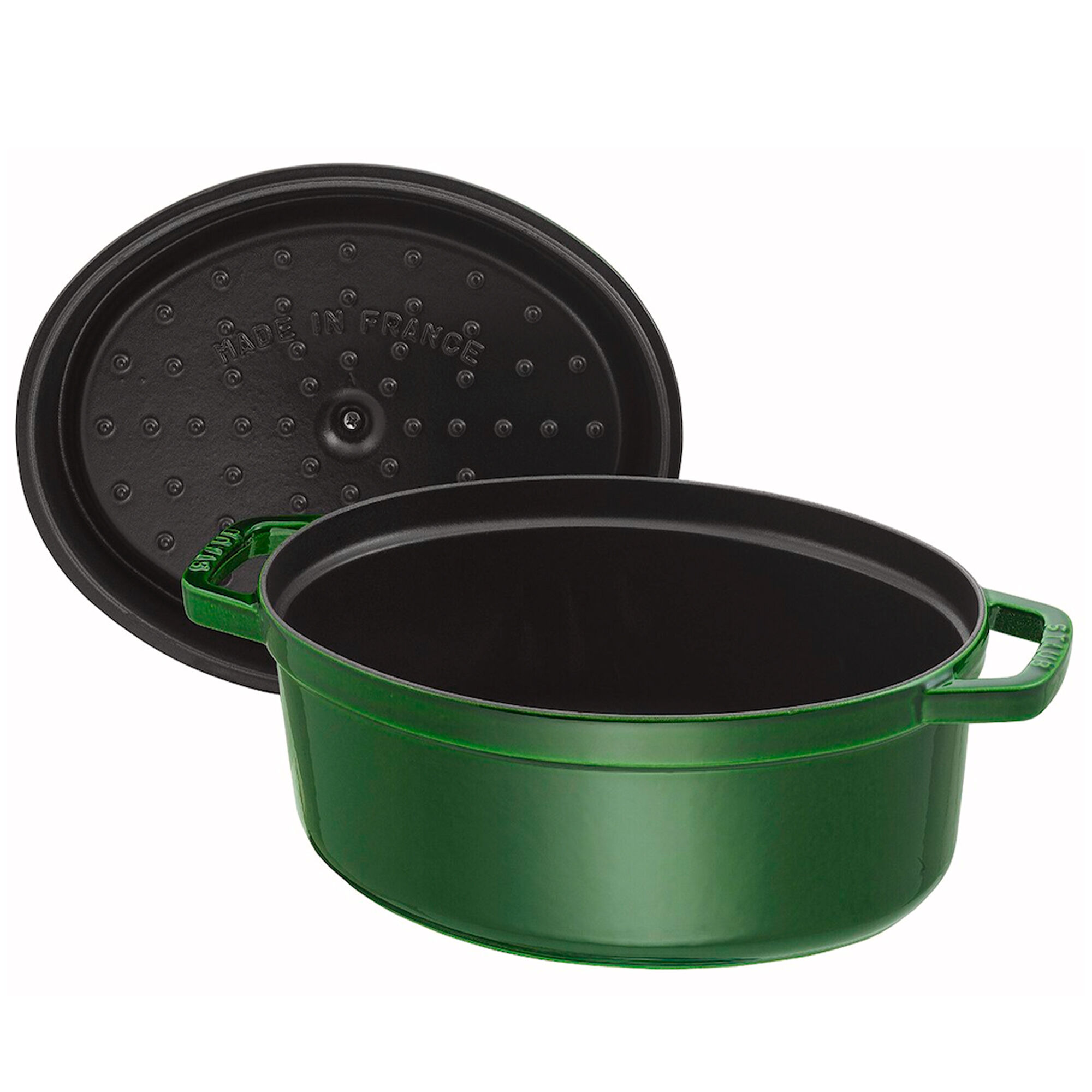 Staub La Cocotte Oval Støbejernsgryde 29 Cm       Liter  Basilikumgrøn