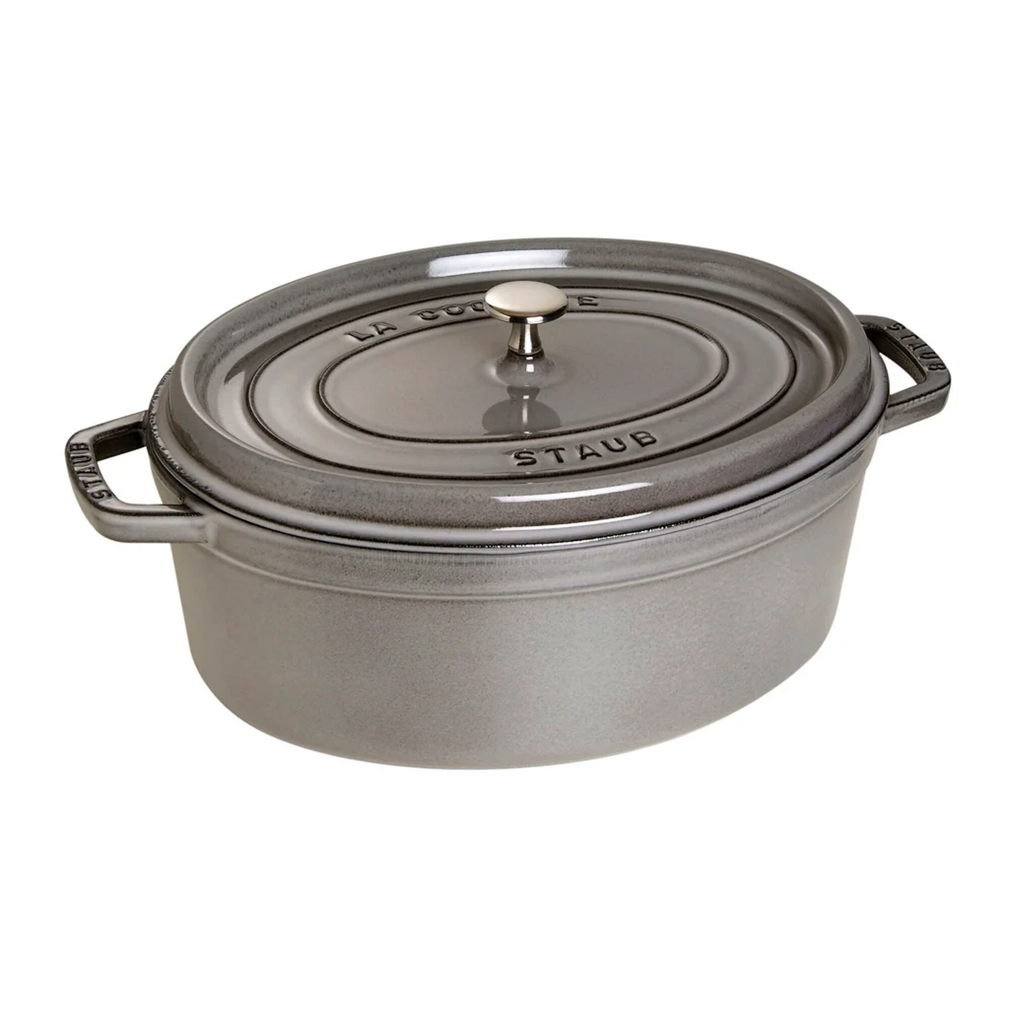 Staub La Cocotte Oval Støbejernsgryde 33 Cm       Liter  Grafitgrå