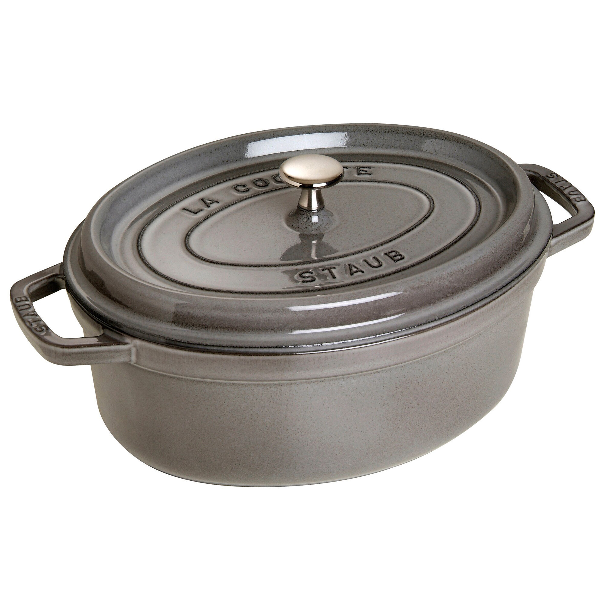 Staub La Cocotte Oval Støbejernsgryde 29 Cm       Liter  Grafitgrå