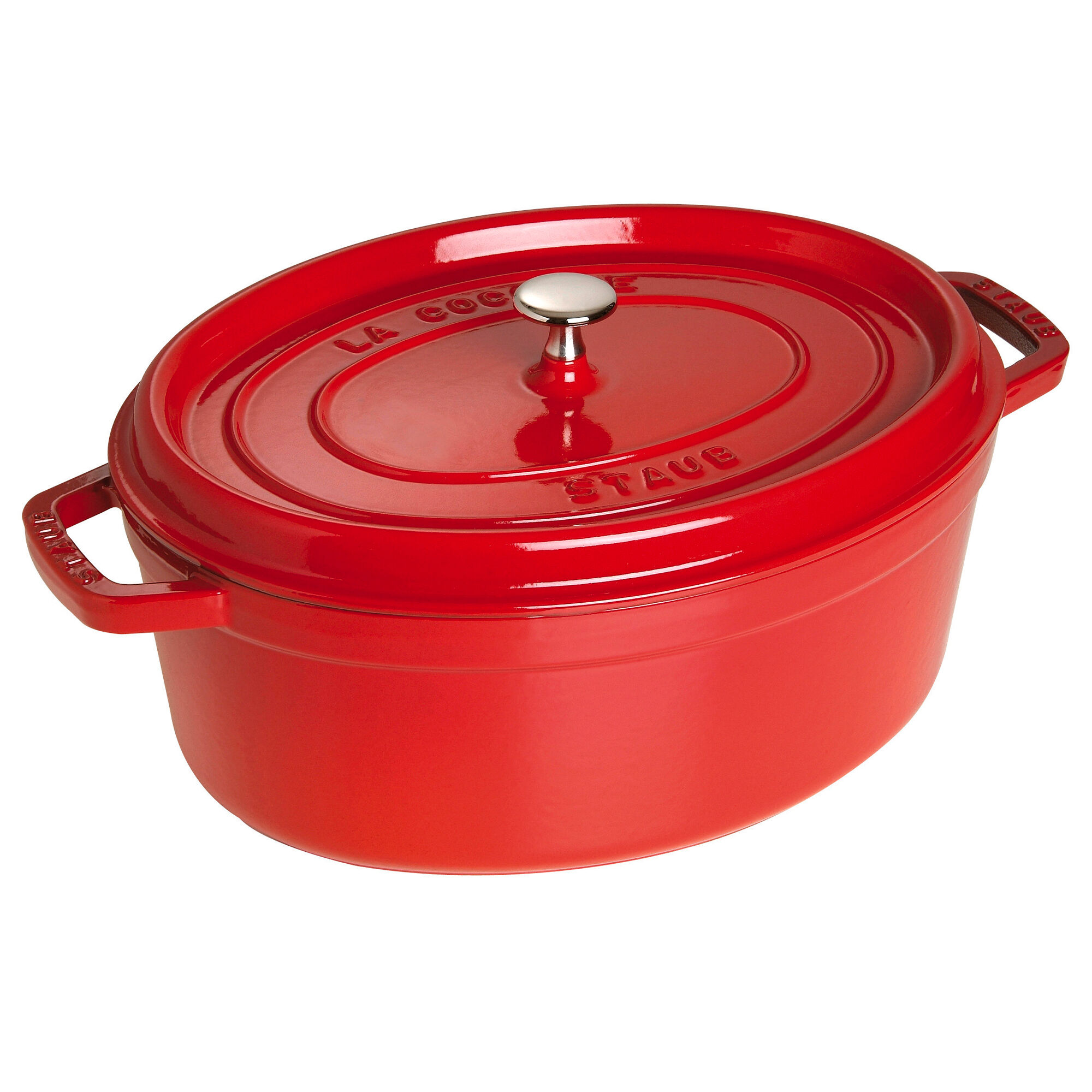 Staub La Cocotte Oval Støbejernsgryde 27 Cm       Liter  Kirsebærrød