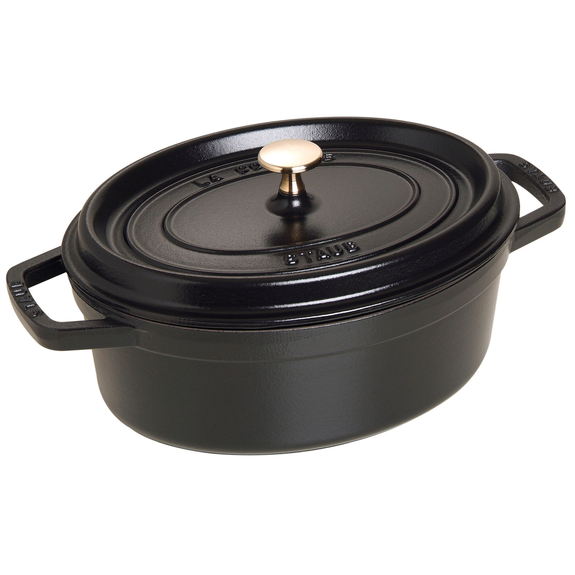 Staub La Cocotte Oval Støbejernsgryde 27 Cm       Liter  Sort