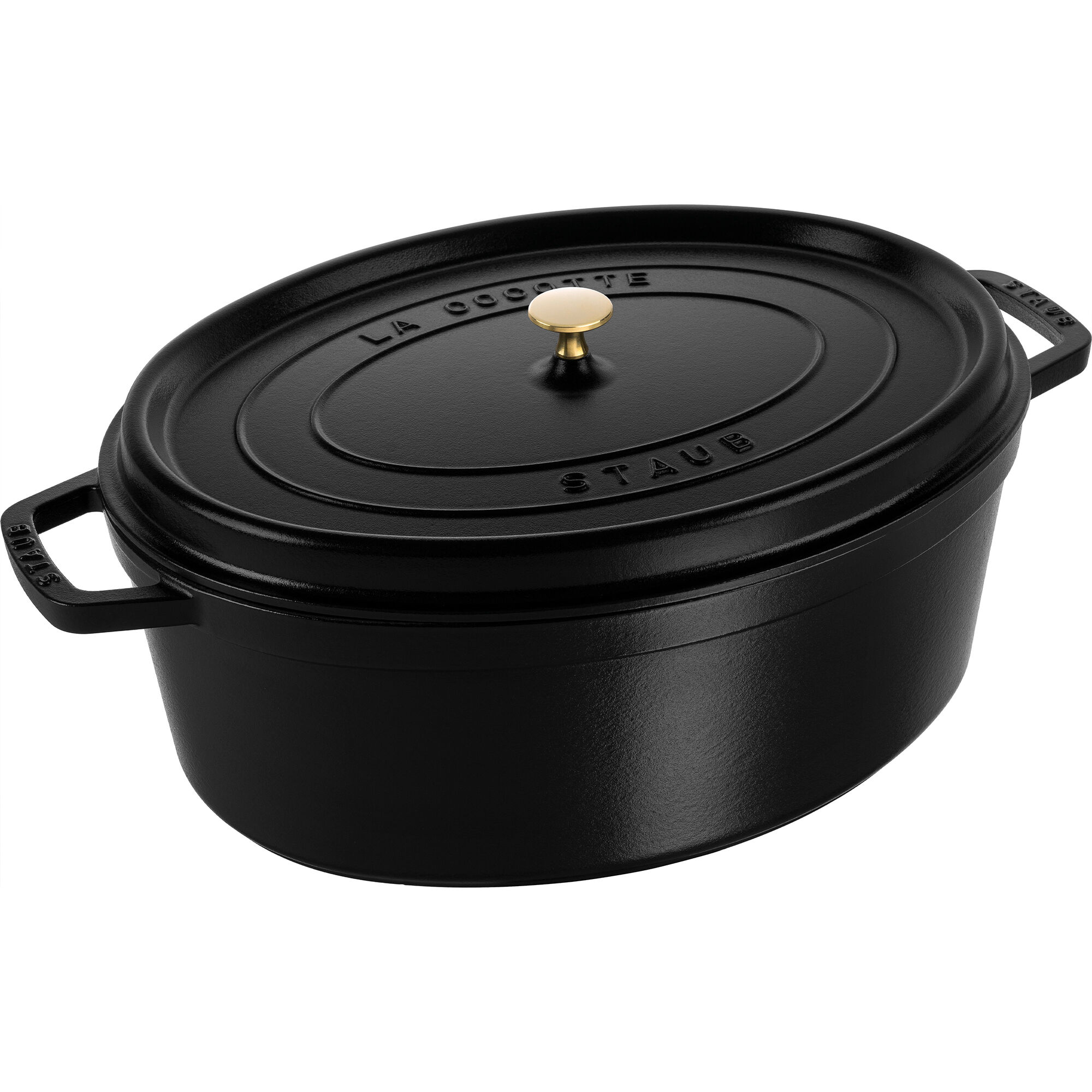 Staub La Cocotte Oval Støbejernsgryde 33 Cm       Liter  Sort