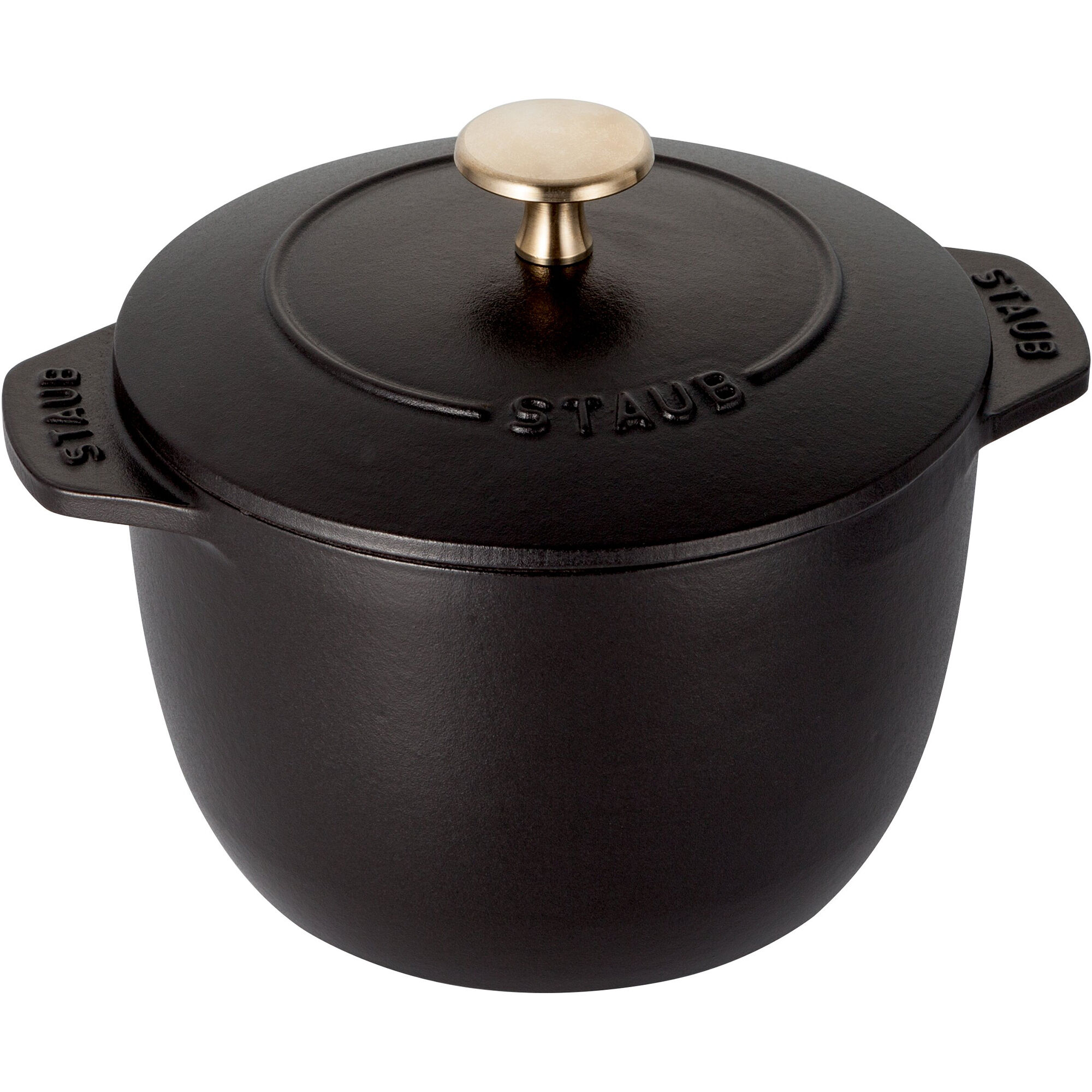 Staub La Cocotte Risgryde   Støbejern 16 Cm   75 Liter  Sort