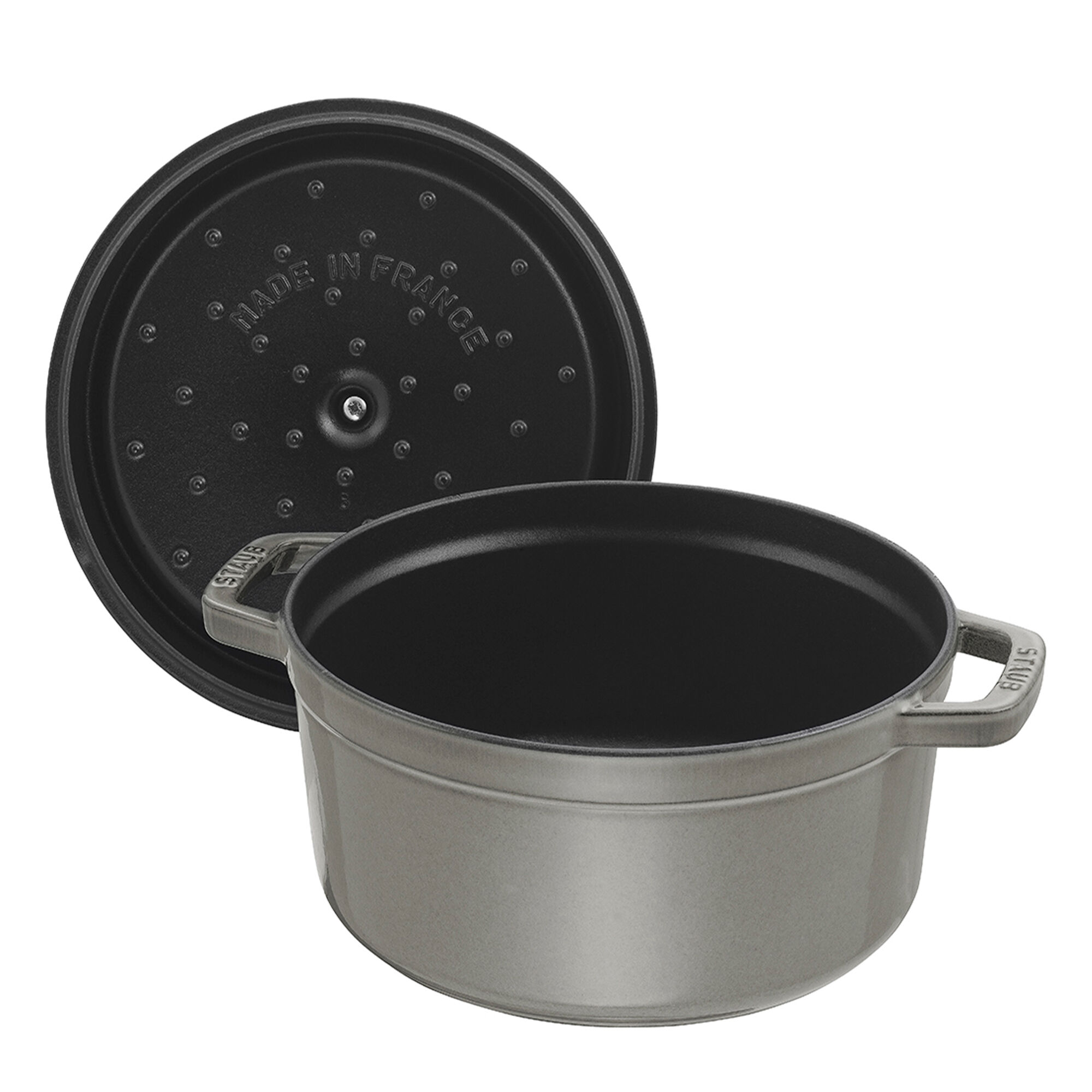 Staub La Cocotte Rund Støbejernsgryde 16 Cm          Grafitgrå
