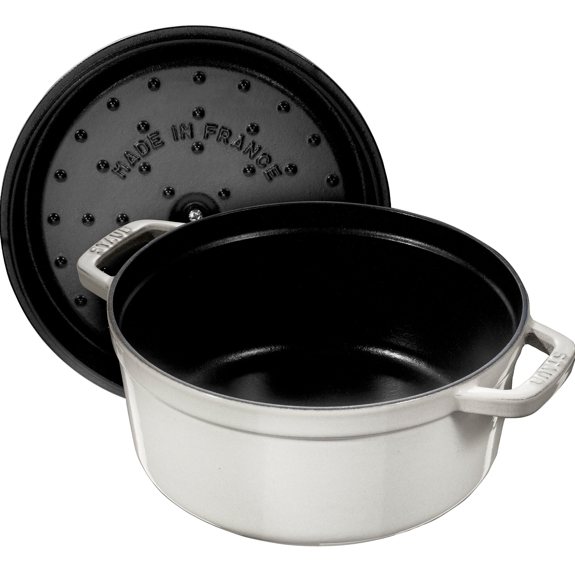 Staub La Cocotte Rund Støbejernsgryde 18 Cm       Liter  White Truffle