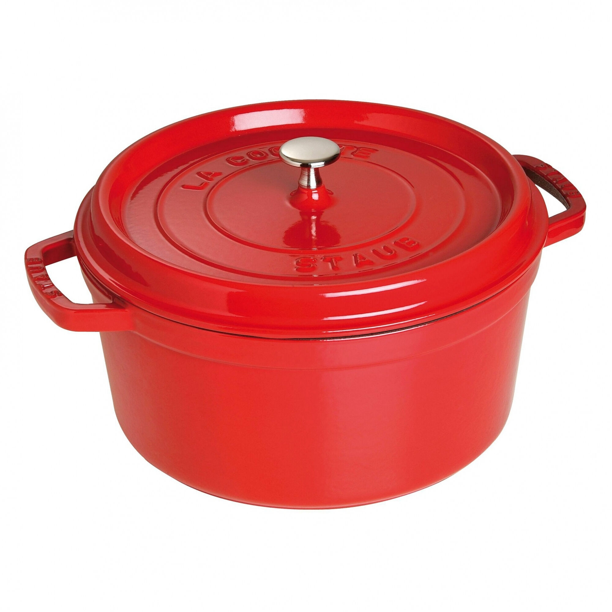 Staub La Cocotte Støbejernsgryde 30 Cm     35 Liter  Kirsebærrød