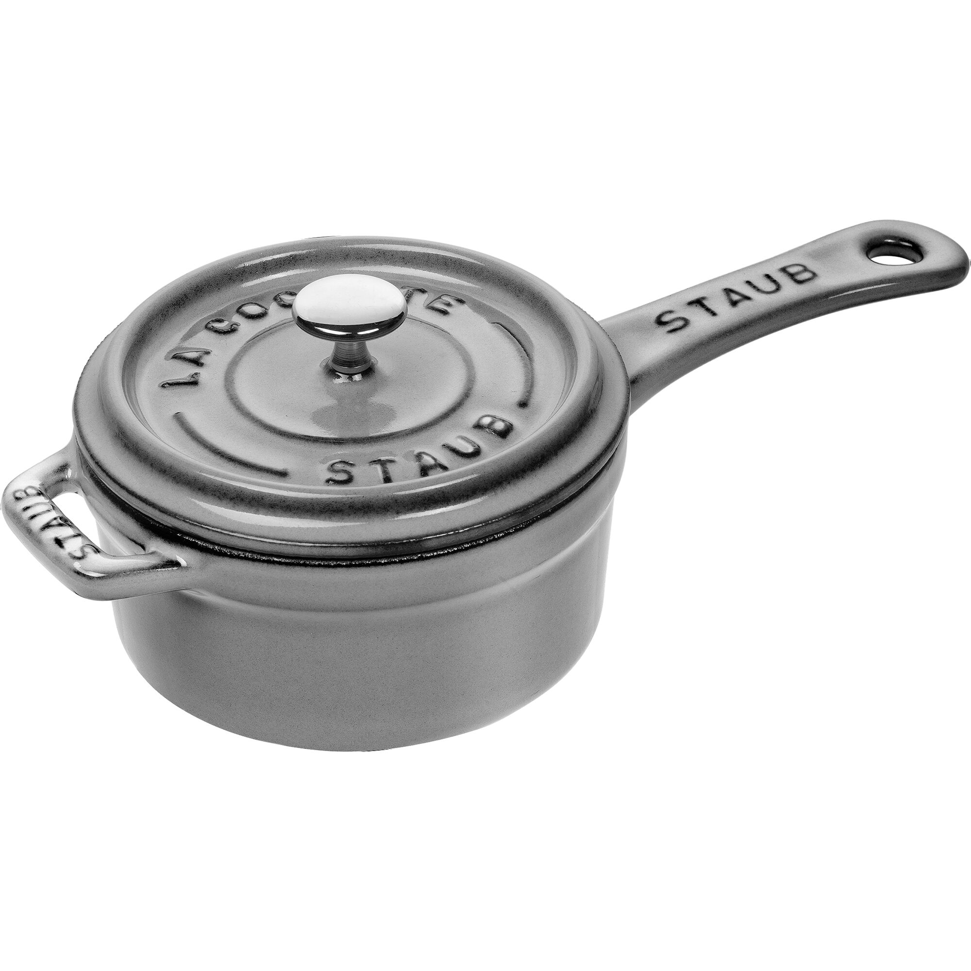 Staub Minikasserolle   Støbejern 10 Cm  Grafitgrå