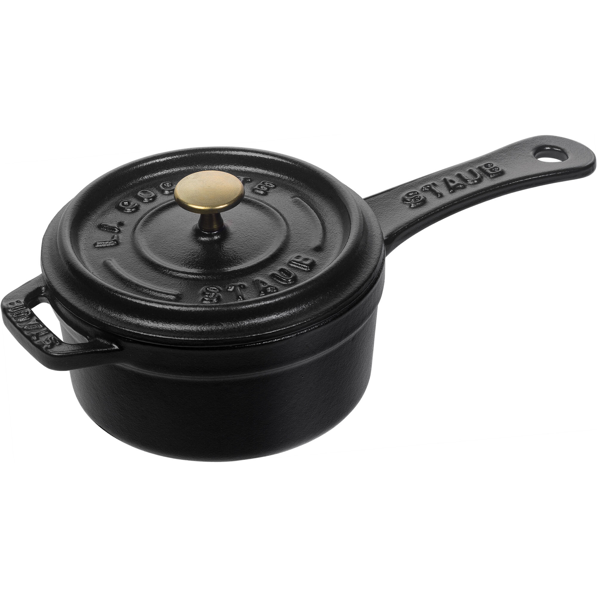 Staub Minikasserolle   Støbejern 10 Cm  Sort