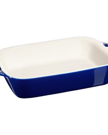Staub Rektangulær Ovnfast Fad 27   20 Cm Blå