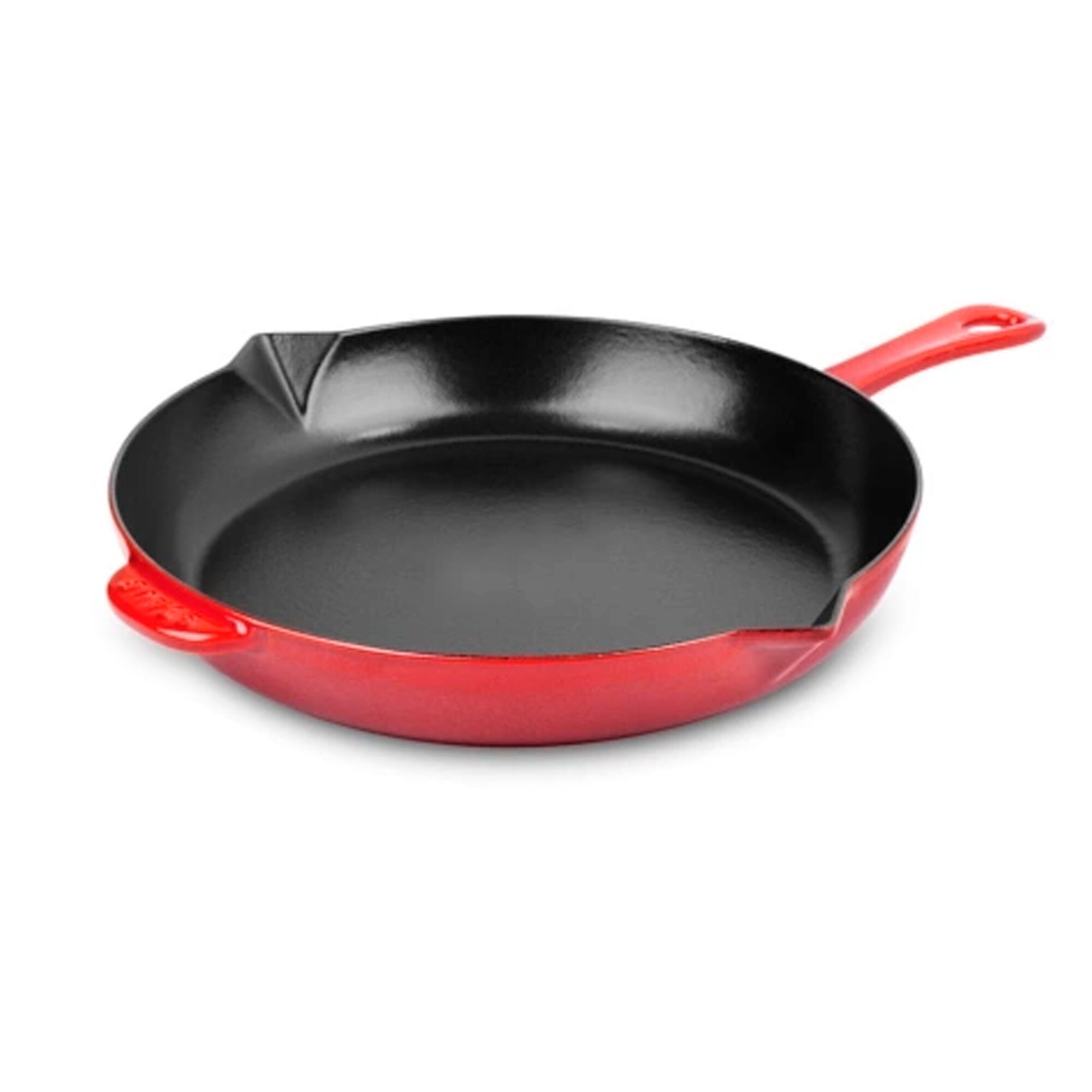 Staub Stegepande   Støbejern 26 Cm  Kirsebærrød