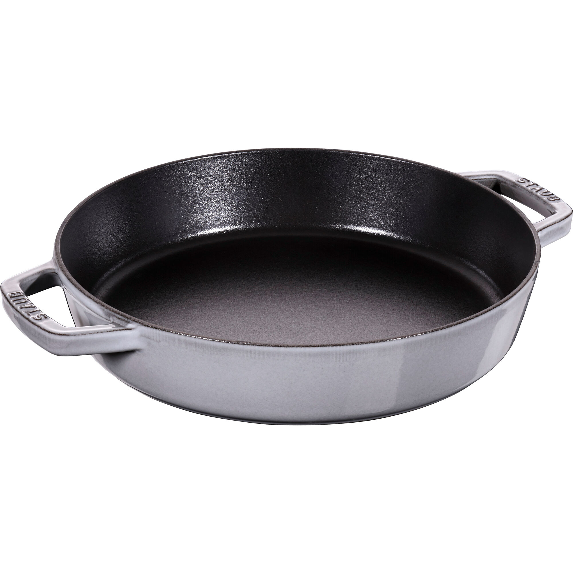 Staub Stegepande   Støbejern Med   Håndtag  26 Cm  Grafitgrå