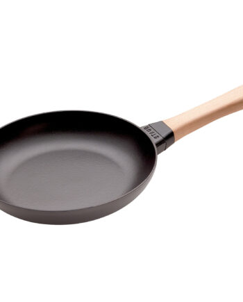 Staub Stegepande Med Træhåndtag 24 Cm