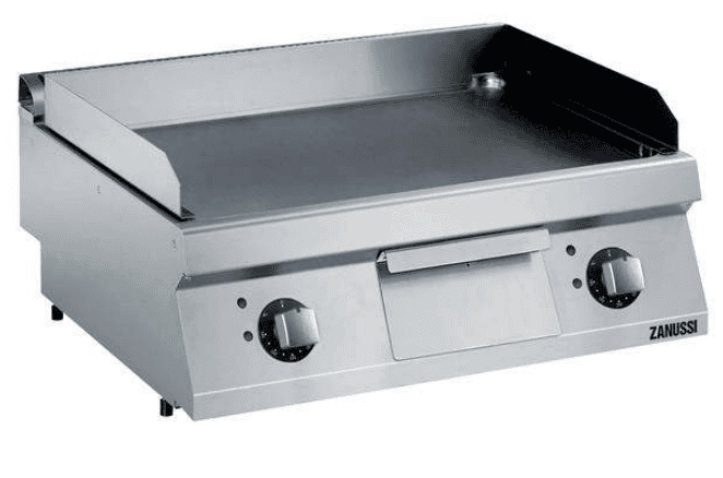 Stegeplade Evo700 Glat Rillet Elektrisk Krom 730x540mm Zanussi