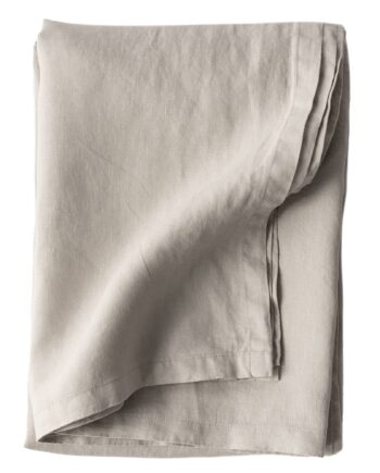 Tell Me More Dug   Hør 145   270 Cm  Warm Grey