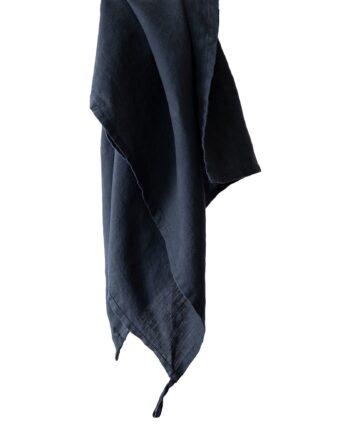 Tell Me More Viskestykke   Hør 50x70 Cm  Night Blue